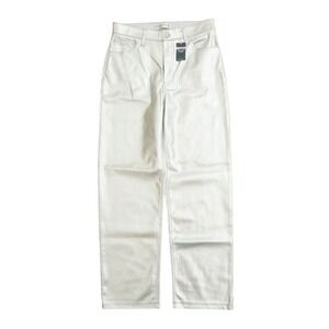 Abercrombie & Fitch Curve Love 90s Relaxed High Rise Vegan Leather Pants 29 / 8